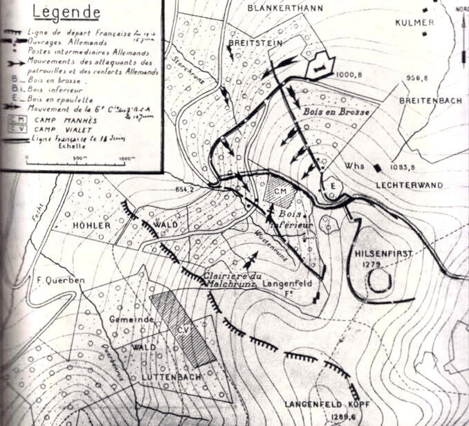 Hilsenfirst, positions, juin 1915 - 1