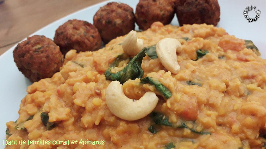 Dahl De Lentilles Corail Lait De Coco épinard sandra2910.canalblog.com