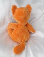 Doudou Peluche Chat Assis Cally Cally Orange Rond Gris Happy Horse