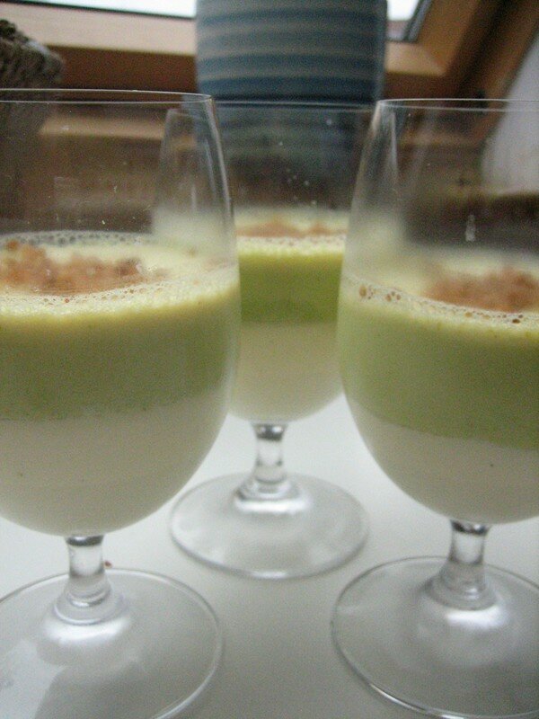 Pana cotta au chocolat blanc et pistache
