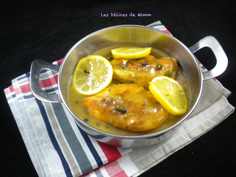 Filets de poulet, sauce au citron et aux câpres 3