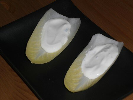 Endives apéro au Saint-Agur recettes plats Flamiccia aux endives et fromage de brebis