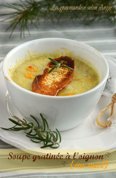 soupe gratinée oignon et miel