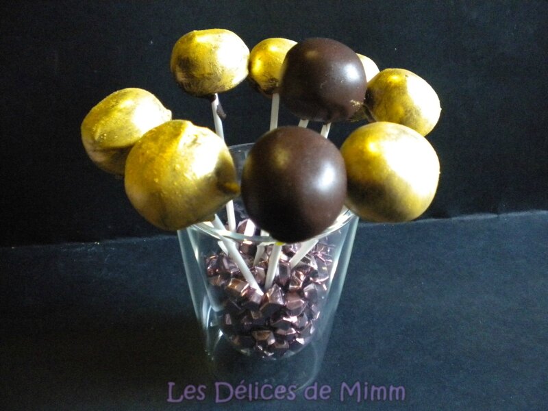 Cake pops dorés au foie gras et au chocolat 1