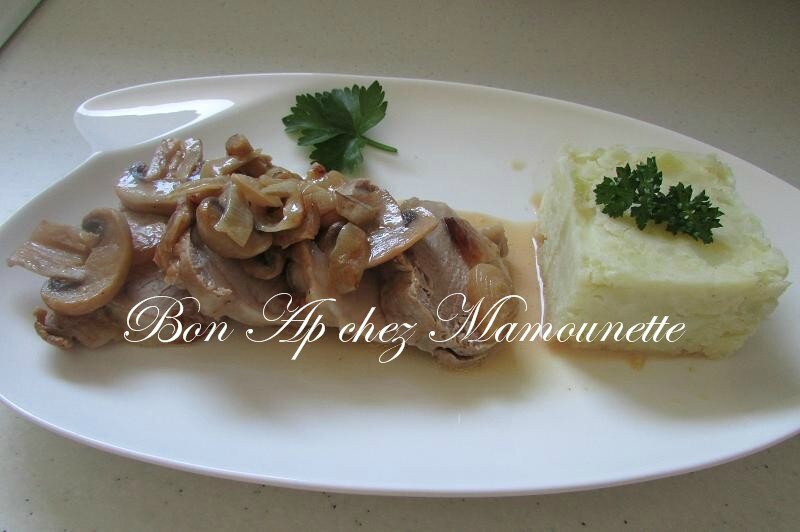 filet mignon de porc champignons et son écrasé de pdt 017