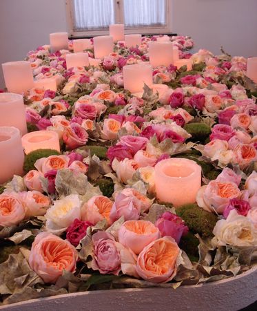 Table de roses