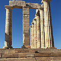 Les plus beaux sites du Péloponnèse en voilier - Jour J+6 : le Temple de Poséidon à <b>Cap</b> Sounio (vidéo). Visit of <b>Cape</b> <b>Sounion</b>