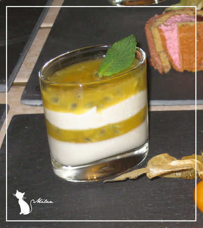 recettes de fetes Dessert de Noël : verrine mousse ivoire et gelée passion