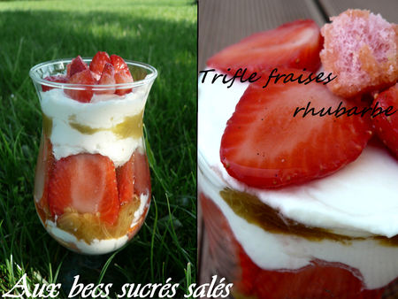 recettes verrines fraises, rhubarbe et mascarpone