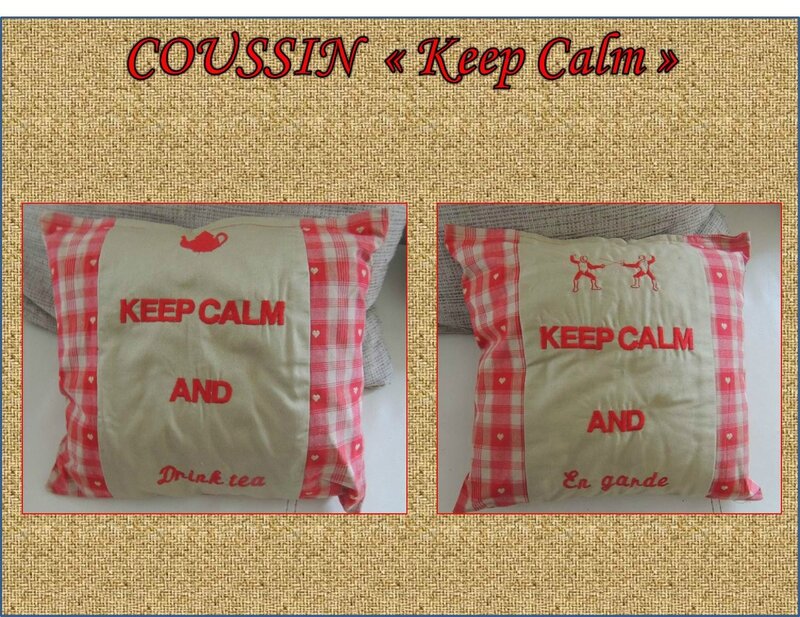 coussin keep calm