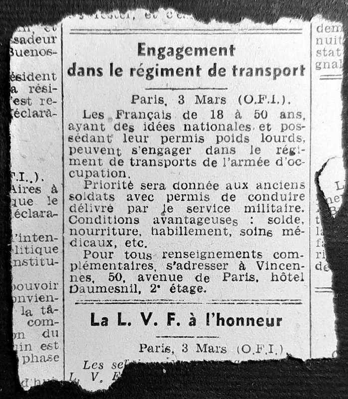 Extrait de la presse vauclusienne (archives C.F)