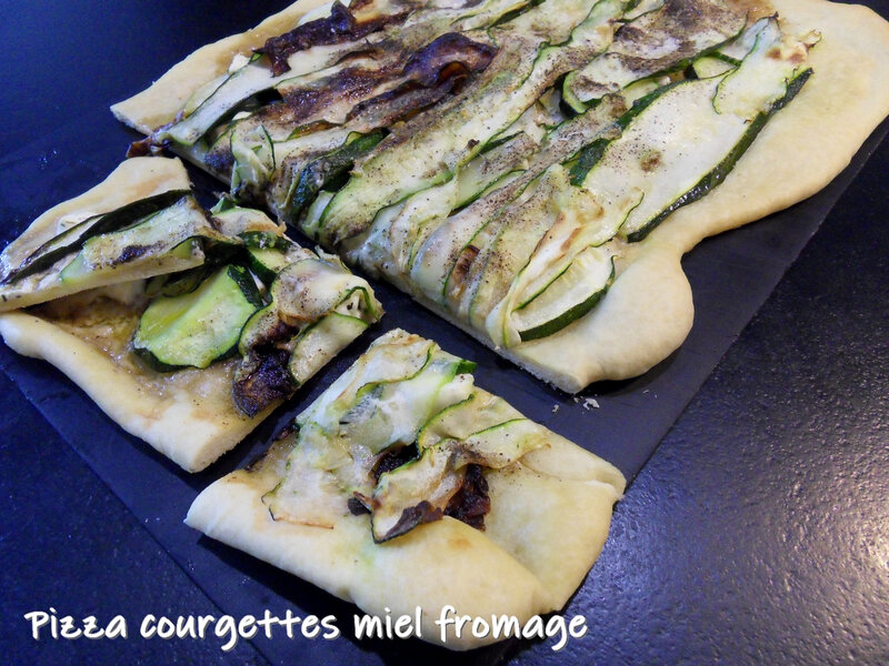 pizza courgettes miel fromage