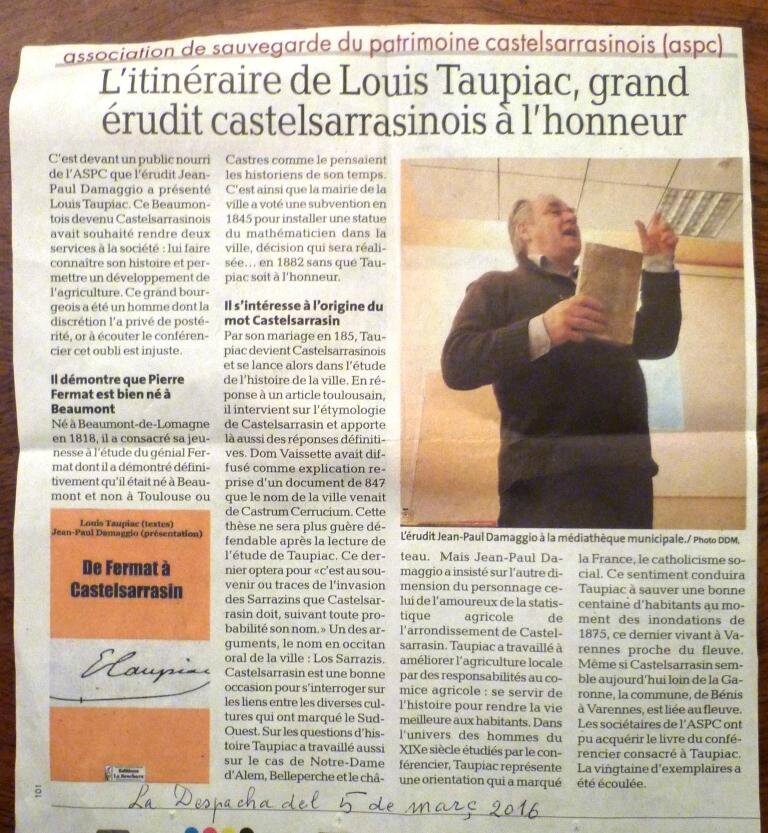 La Dépêche Taupiac