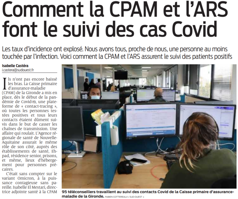 2022 01 05 SO Comment la CPAM et l'ARS font le suivi des cas Covid
