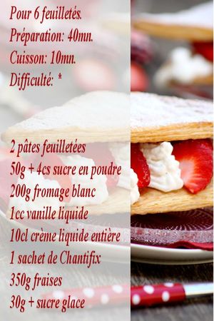 recette feuilletés aux fraises