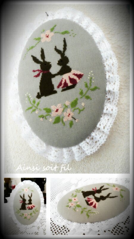 Lapins broderie