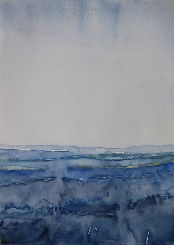 Atmospheric blue, 2017 aquarelle, 21 x 30 cm