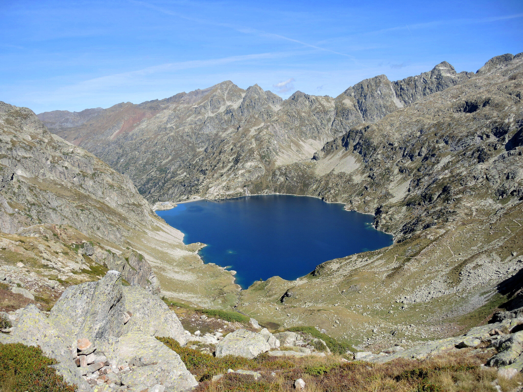 Lac d'Arrious, randonnée, Lac d'Artouste, vue du lac d'Arrious (64)