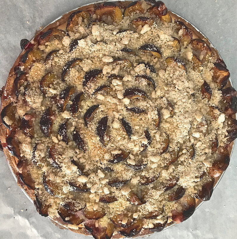 répartir le streusel