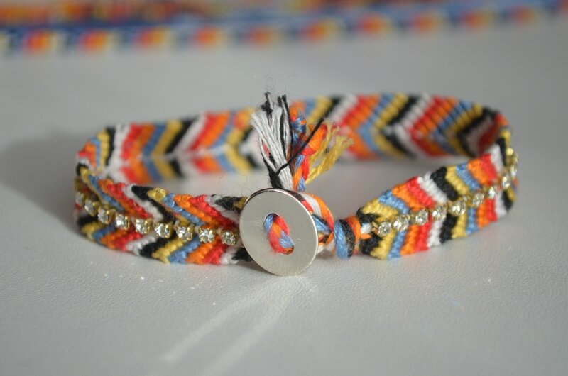 Bracelet Brésilien avec strass