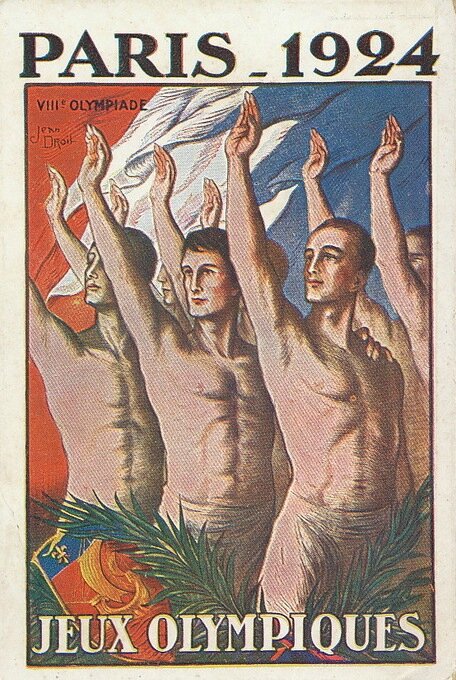 Carte postale Affiche JO Paris 1924 Droit