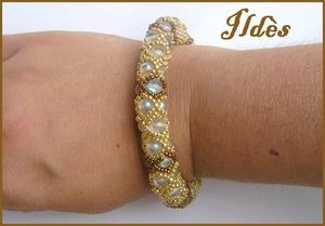bracelet cupidon or bronze cristal 4