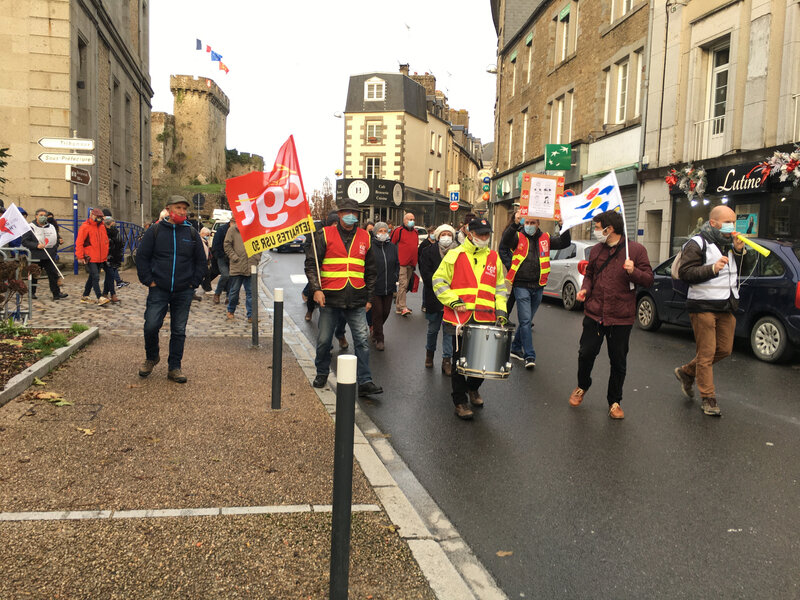 Avranches_manifestation_rassemblement_loi_sécurité globale_12 décembre 2020_place Littré_défilé