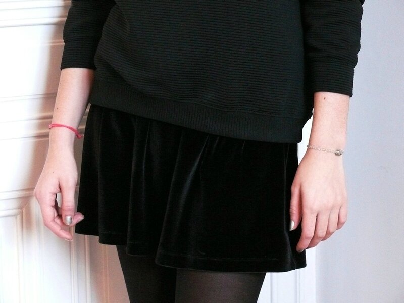 Jupe velours fluide