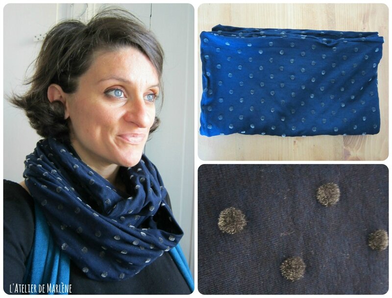 Collage blue snood