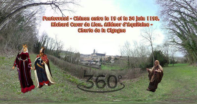 Fontevraud - Chinon entre le 19 et le 24 juin 1190, Richard Cœur de Lion, Aliénor d’Aquitaine - Charte de la Cigogne