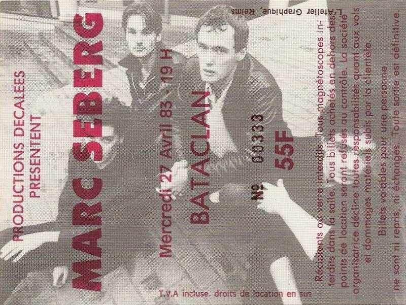 1983 04 Marc Seberg Bataclan Billet