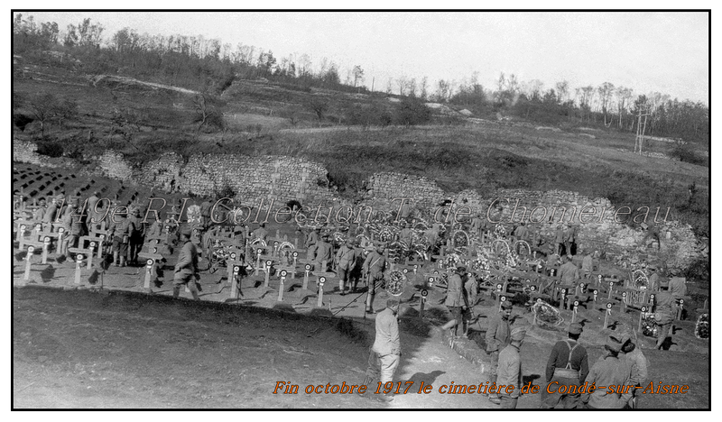 Fin octobre 1917 le cimetiere de Conde-sur-Aisne