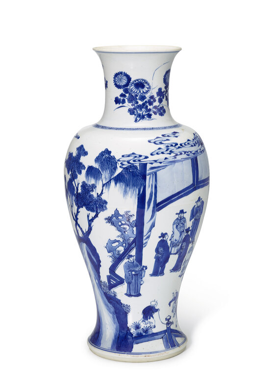 A Blue And White Figural Vase