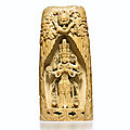 An Imperial Ivory Shrine of <b>Avalokitesvara</b>, Qing Dynasty, Qianlong Period