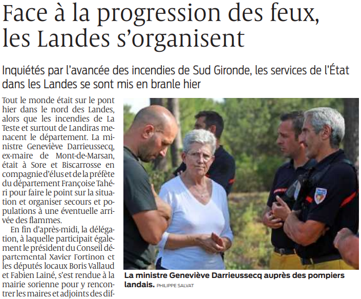 2022 07 171 SO Face à la progression des feux les Landes s'organisent