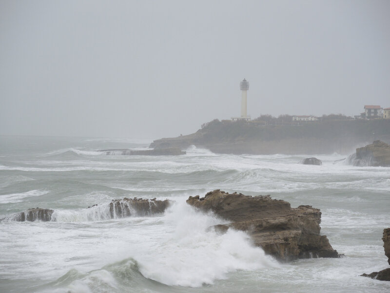 Biarritz, paysage de pluie