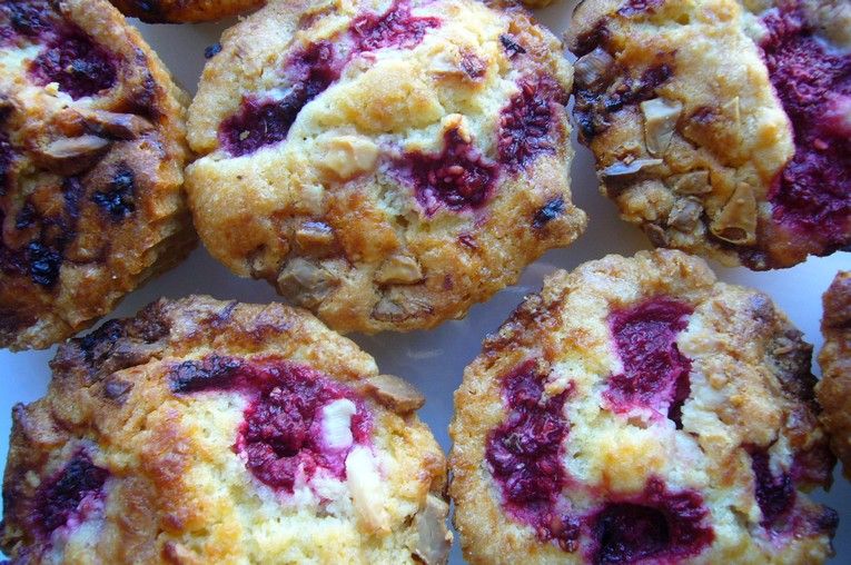 Muffins framboise chocolat blanc
