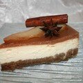 Cheescake à la <b>poire</b> au vin épicé, façon <b>poires</b> pochées