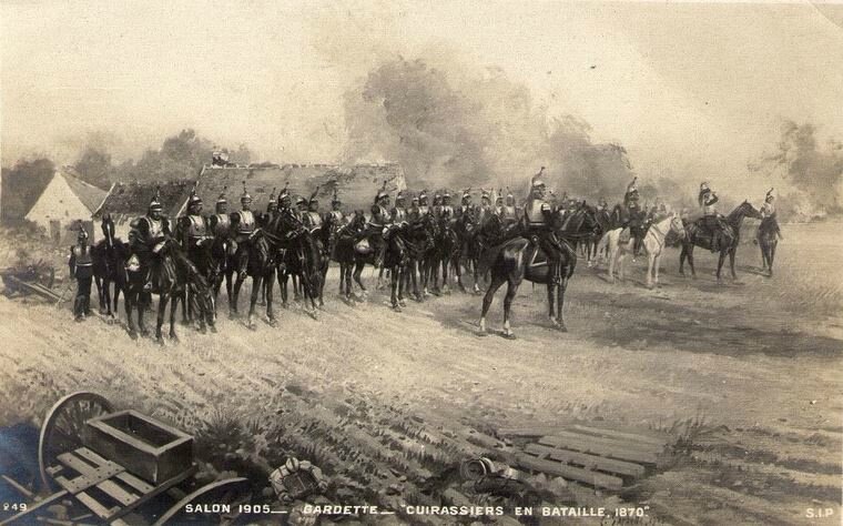 Bardette, cuirassiers en bataille, 1905