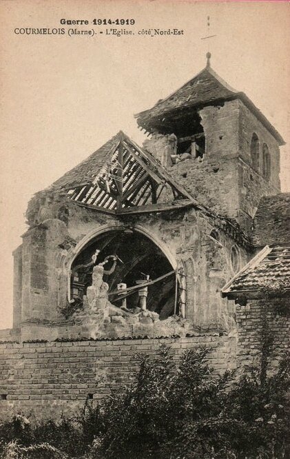 Courmelois église 1914-1919