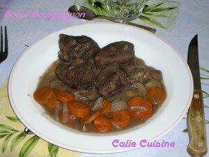 recettes plats Boeuf Bourguignon