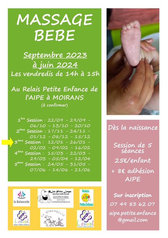 Affiche Massage BB 2023 2024