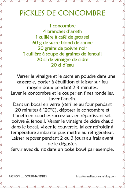 Pickles de concombre_fiche