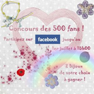 concours des 500 fans FB