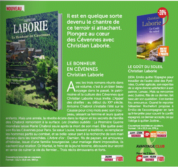 CHRISTIAN LABORIE - L'ACTU LITTERAIRE - SELECTION REVUE SEPTEMBRE 2017