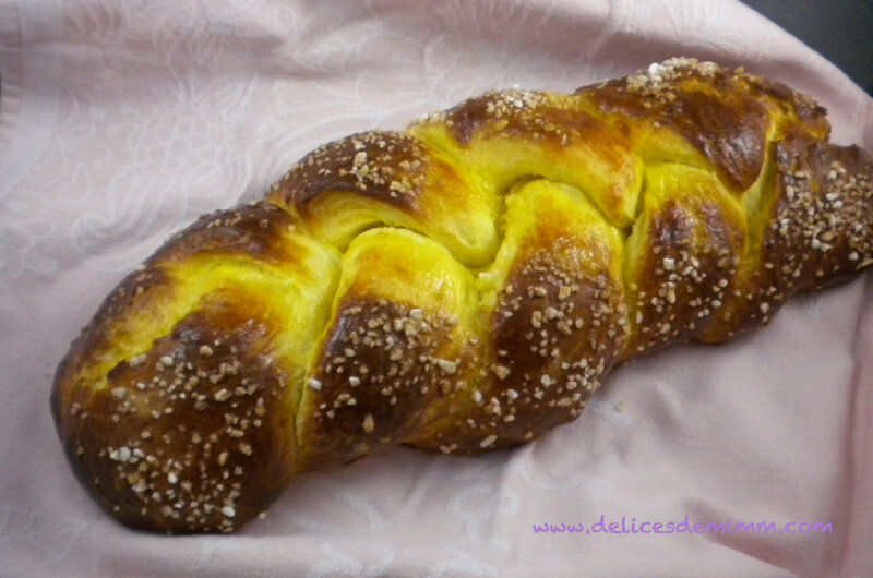 Brioche tressée au sucre 2