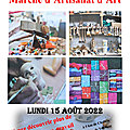 Marché d'<b>artisanat</b> d'art de Parpeçay 15 Août 2022