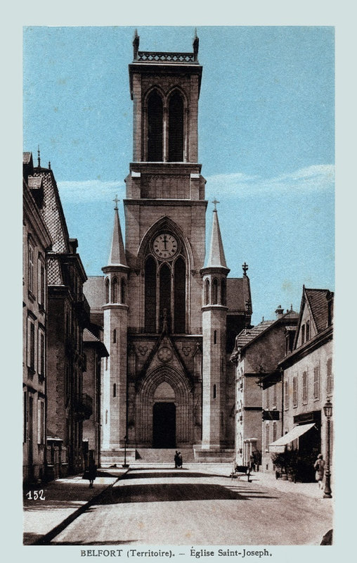 CPA Belfort Eglise Saint Joseph Rue de Strasbourg 1925-35