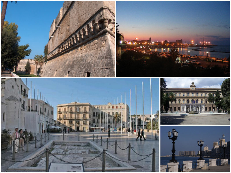 Collage di varie foto di Bari (auteur:author DanieleDF1995, 22 février 2010)