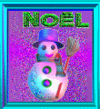 noel glitter snowman